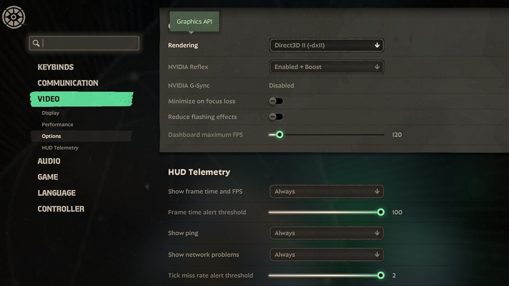 Deadlock Graphics Settings Menu